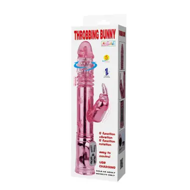 BAILE - THROBBING BUNNY ROTADOR RAMPANTE ROSA 