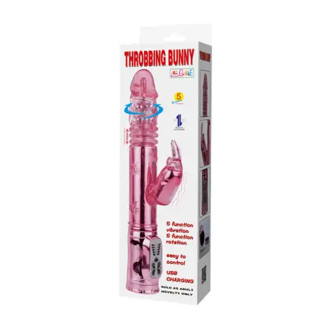BAILE - THROBBING BUNNY ROTADOR RAMPANTE ROSA 