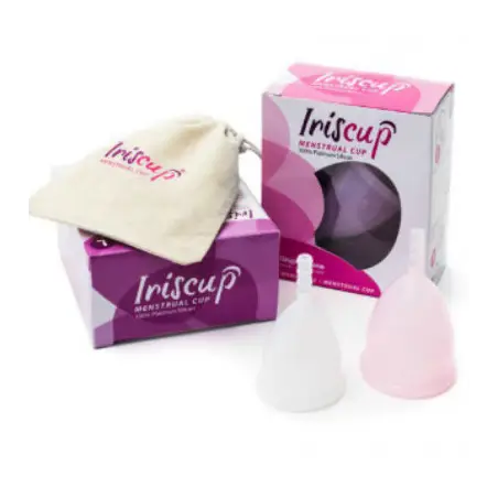 IRISCUP - COPA MESTRUAL ROSA GRANDE + BOLSA ESTERILIZADORA GRATIS Copas vaginales
