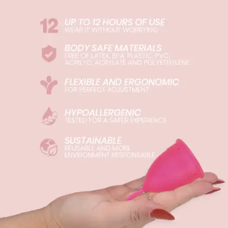 INTIMICHIC - COPA MENSTRUAL SILICONA MEDICA - TALLA S 