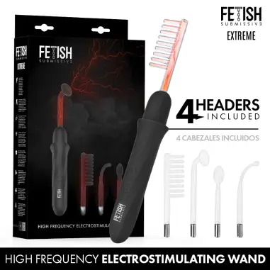 FETISH SUBMISSIVE - VIBRADOR WAND ELECTROESTIMULACIÓN ALTA FRECUENCIA Electro estimulación