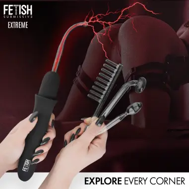 FETISH SUBMISSIVE - VIBRADOR WAND ELECTROESTIMULACIÓN ALTA FRECUENCIA Electro estimulación