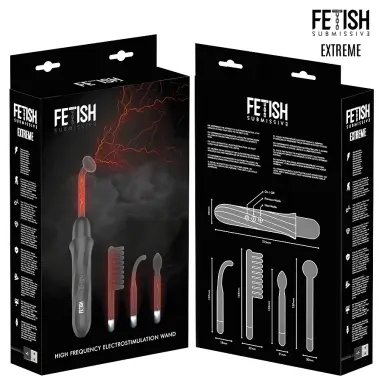 FETISH SUBMISSIVE - VIBRADOR WAND ELECTROESTIMULACIÓN ALTA FRECUENCIA Electro estimulación