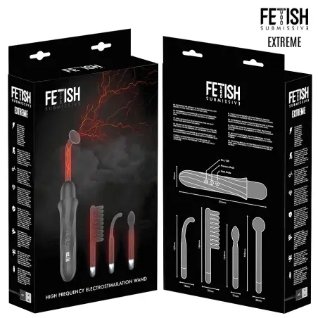 FETISH SUBMISSIVE - VIBRADOR WAND ELECTROESTIMULACIÓN ALTA FRECUENCIA Electro estimulación