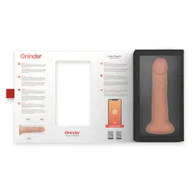 ONINDER - LARGE BOGOTÁ DILDO VIBRADOR 9 VELOCIDADES NATURAL 22 CM -O- 4.5 CM - APP GRATUITA 