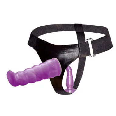 BAILE - ARNÉS ANAL Y VAGINAL FEMENINO LILA PUNTO G 17 CM Arneses sin Vibración