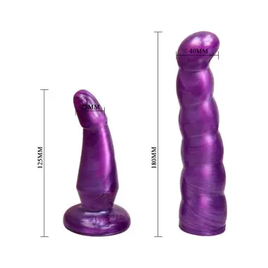BAILE - ARNÉS ANAL Y VAGINAL FEMENINO LILA PUNTO G 17 CM Arneses sin Vibración
