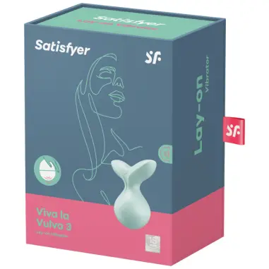 Viva la Vulva 3 Vibrador Lay-On Verde - 12 Modos | Satisfyer