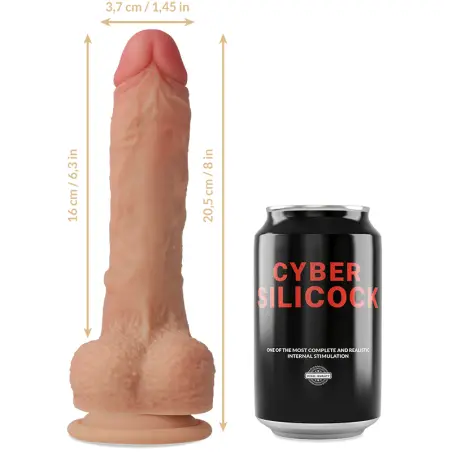 CYBER SILICOCK - ARNÉS SILICONA LIQUIDA CONNOR 20.5 CM -O- 3.7 CM Arneses sin Vibración