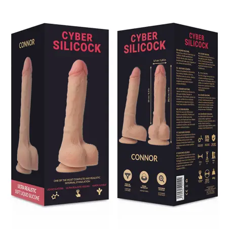 CYBER SILICOCK - ARNÉS SILICONA LIQUIDA CONNOR 20.5 CM -O- 3.7 CM Arneses sin Vibración