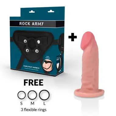 ROCKARMY - ARNES + DUAL DENSITY TIGER DILDO REALISTA 14 CM -O- 4.46 CM Penes realísticos