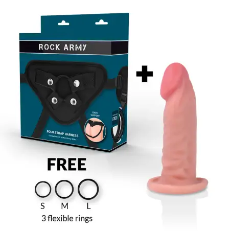 ROCKARMY - ARNES + DUAL DENSITY TIGER DILDO REALISTA 14 CM -O- 4.46 CM Penes realísticos
