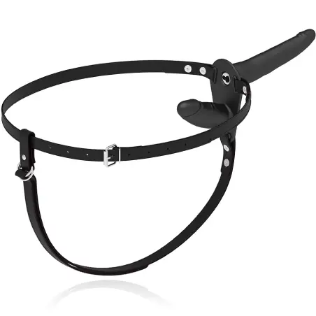 FETISH SUBMISSIVE HARNESS - DOBLE PENETRACIÓN VIBRADOR NEGRO Arneses Dobles