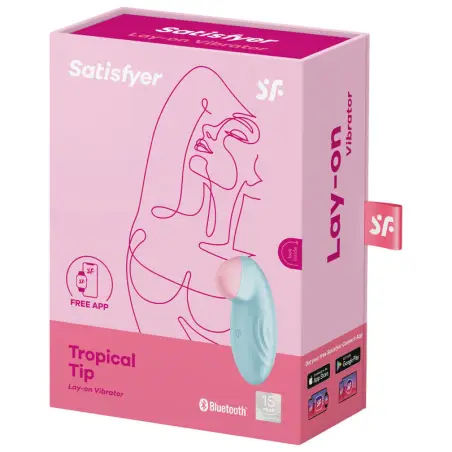 SATISFYER - TROPICAL TIP VIBRADOR LAY-ON AZUL 