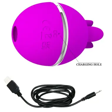 PRETTY LOVE - VIBRADOR DE SILICONA REDONDO GEMINI BALL MORADO Vibradores Lay-on Clítoris