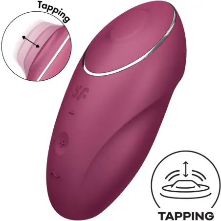 SATISFYER - TAP & CLIMAX 1 VIBRADOR LAY-ON ROJO 