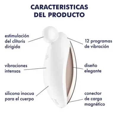 SATISFYER - SPOT ON 2 VIBRADOR LAY-ON BLANCO 
