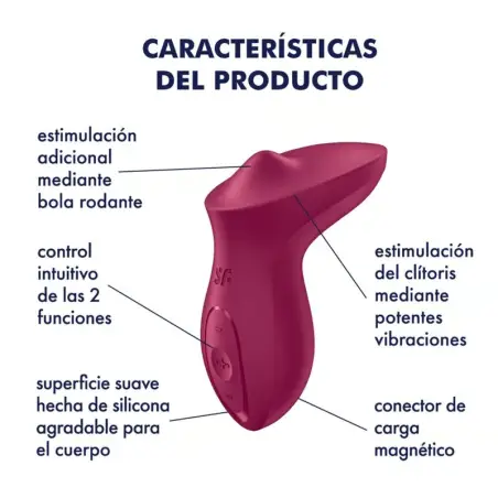SATISFYER - EXCITERRR VIBRADOR LAY-ON CLÍTORIS FUCSIA Vibradores Lay-on Clítoris