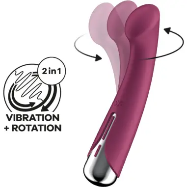 SATISFYER - SPINNING G-SPORT 1 VIBRADOR ROTADOR ROJO Vibradores Punto G