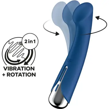 SATISFYER - SPINNING G-SPORT 1 VIBRADOR ROTADOR AZUL Vibradores Punto G