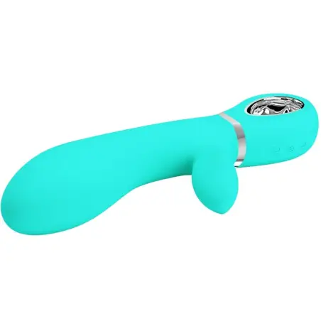 PRETTY LOVE - THOMAS VIBRADOR PUNTO G MULTIFUNCIÓN VERDE AGUA 