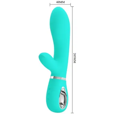 PRETTY LOVE - THOMAS VIBRADOR PUNTO G MULTIFUNCIÓN VERDE AGUA 