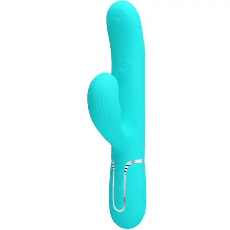 PRETTY LOVE - PERLITA VIBRADOR PUNTO G 3 EN 1 MULTIFUNCIÓN VERDE AGUA 