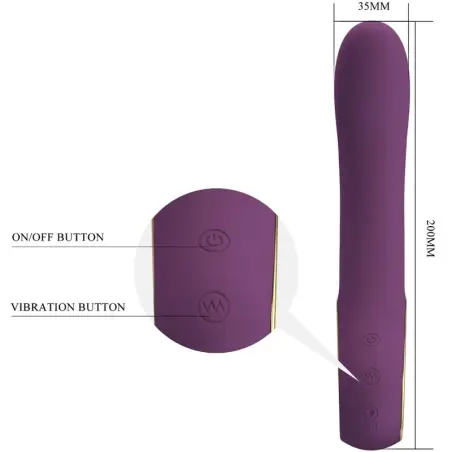 PRETTY LOVE - ETHAN VIBRADOR RECARGABLE LILA Vibradores Punto G
