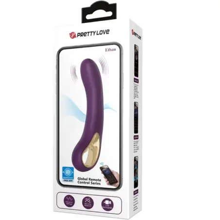 PRETTY LOVE - ETHAN VIBRADOR RECARGABLE LILA Vibradores Punto G