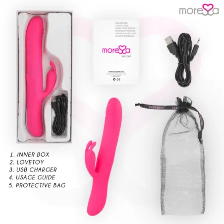 MORESSA - WARREN IMPULSOR OSCILANTE Y POTENTE VIBRACIÓN PREMIUM SILICONA RECARGABLE 