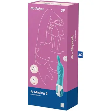 SATISFYER - AMAZING 2 VIBRADOR PUNTO A TURQUESA 