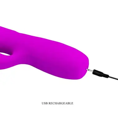 PRETTY LOVE - MELANIE VIBRADOR CONEJO RECARGABLE MORADO Vibradores Rabbit