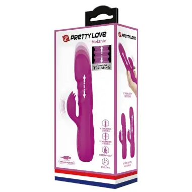 PRETTY LOVE - MELANIE VIBRADOR CONEJO RECARGABLE MORADO Vibradores Rabbit