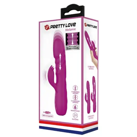 PRETTY LOVE - MELANIE VIBRADOR CONEJO RECARGABLE MORADO Vibradores Rabbit