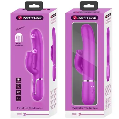 PRETTY LOVE - VIBRADOR RABBIT CON LICKING FUCSIA 