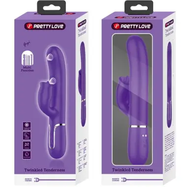 PRETTY LOVE - VIBRADOR RABBIT CON LICKING MORADO 