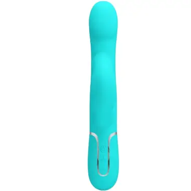 PRETTY LOVE - VIBRADOR RABBIT PERLAS VERDE AGUA 