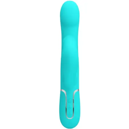 PRETTY LOVE - VIBRADOR RABBIT PERLAS VERDE AGUA 