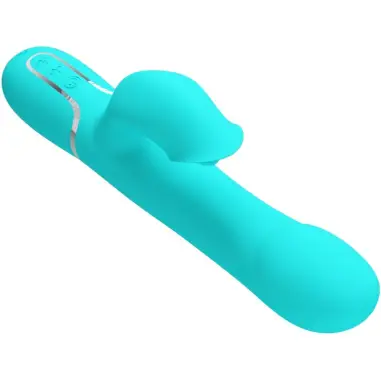 PRETTY LOVE - VIBRADOR RABBIT PERLAS VERDE AGUA 