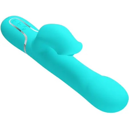 PRETTY LOVE - VIBRADOR RABBIT PERLAS VERDE AGUA 