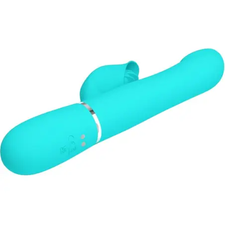 PRETTY LOVE - VIBRADOR RABBIT PERLAS VERDE AGUA 