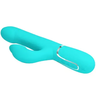 PRETTY LOVE - VIBRADOR RABBIT PERLAS VERDE AGUA 