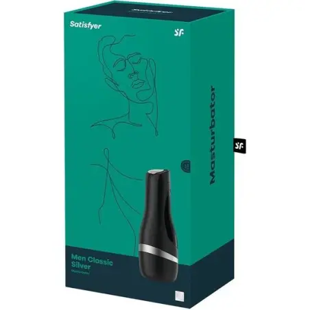 SATISFYER - MASTURBADOR MEN CLASSIC PLATA Vaginas con vibración