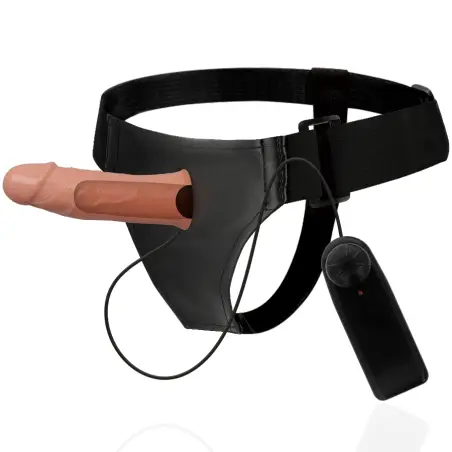 HARNESS ATTRACTION - ARNÉS HUECO GREGORY CON VIBRADOR 16.5 CM -O- 4.3 CM Extensor pene con Arnés
