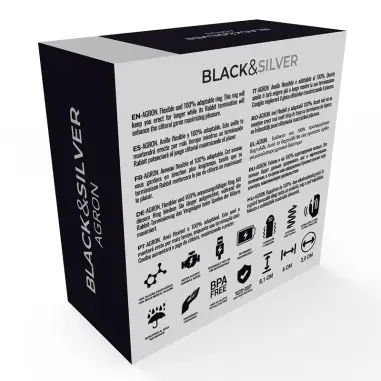 BLACK&SILVER - AGRON REMOTE CONTROL COCKRING WATCHME 