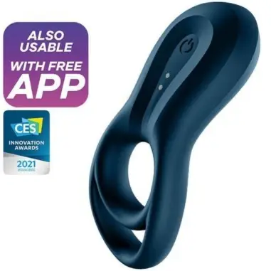 SATISFYER - EPIC DUO ANILLO VIBRADOR APP AZUL Anillos con Vibración