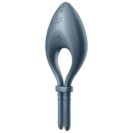 SATISFYER - BULLSEYE ANILLO VIBRADOR APP GRIS 