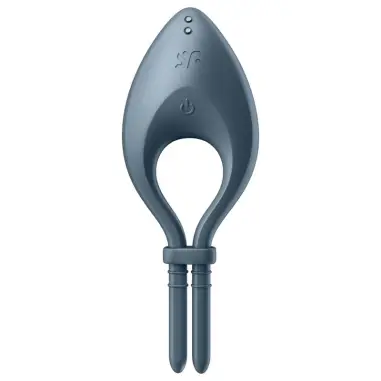 SATISFYER - BULLSEYE ANILLO VIBRADOR APP GRIS 