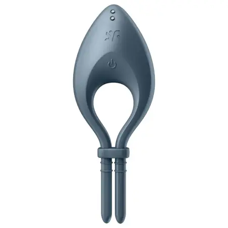 SATISFYER - BULLSEYE ANILLO VIBRADOR APP GRIS 