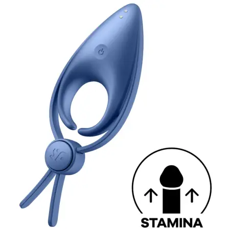 SATISFYER - SNIPER ANILLO VIBRADOR AZUL 